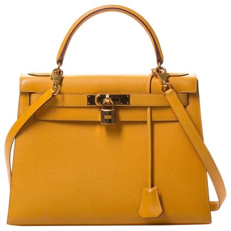 hermes kelly yellow|red Hermes kelly bag.